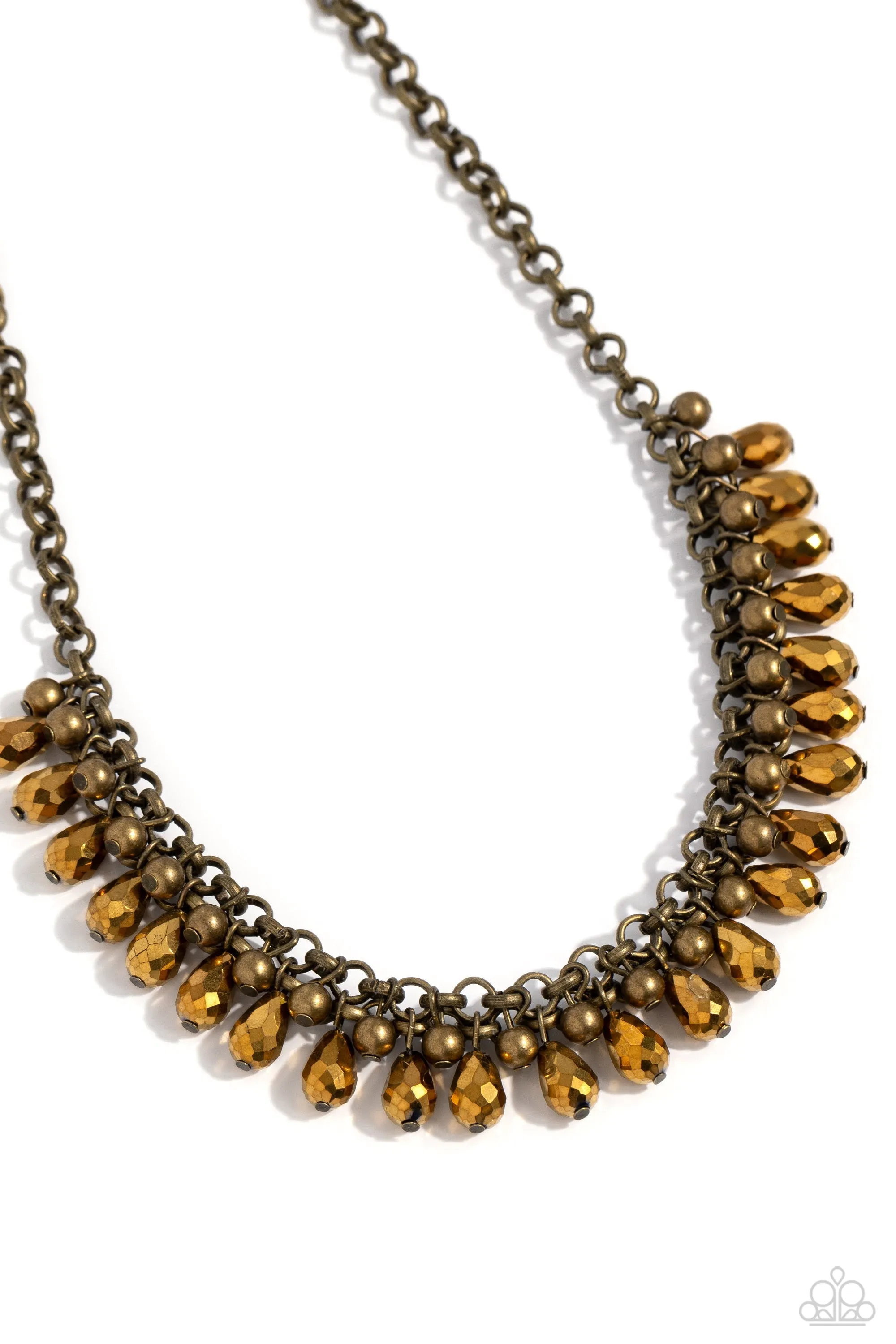 Metro Monarchy - Brass Necklace - Paparazzi Accessories