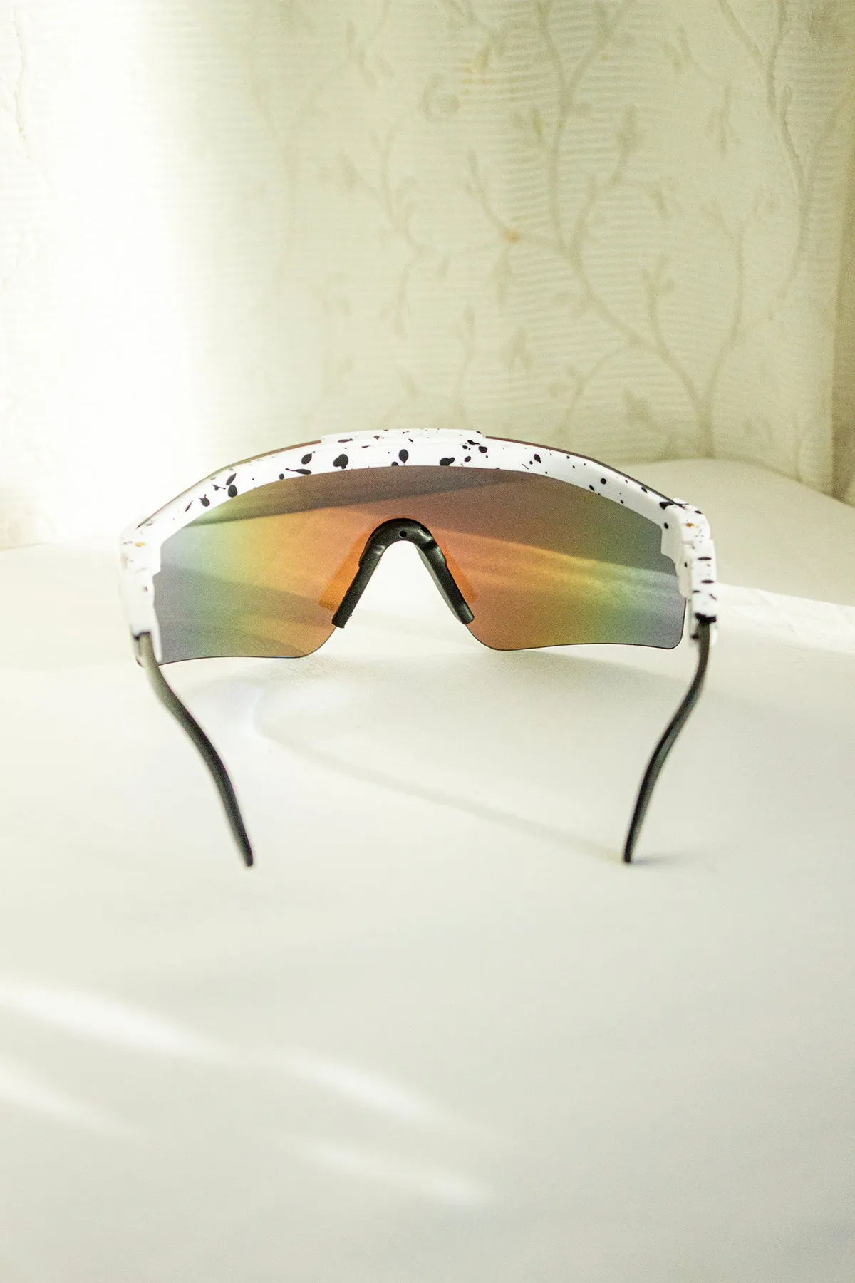 Mirrored Oversize Ski Style Visor Sunglasses