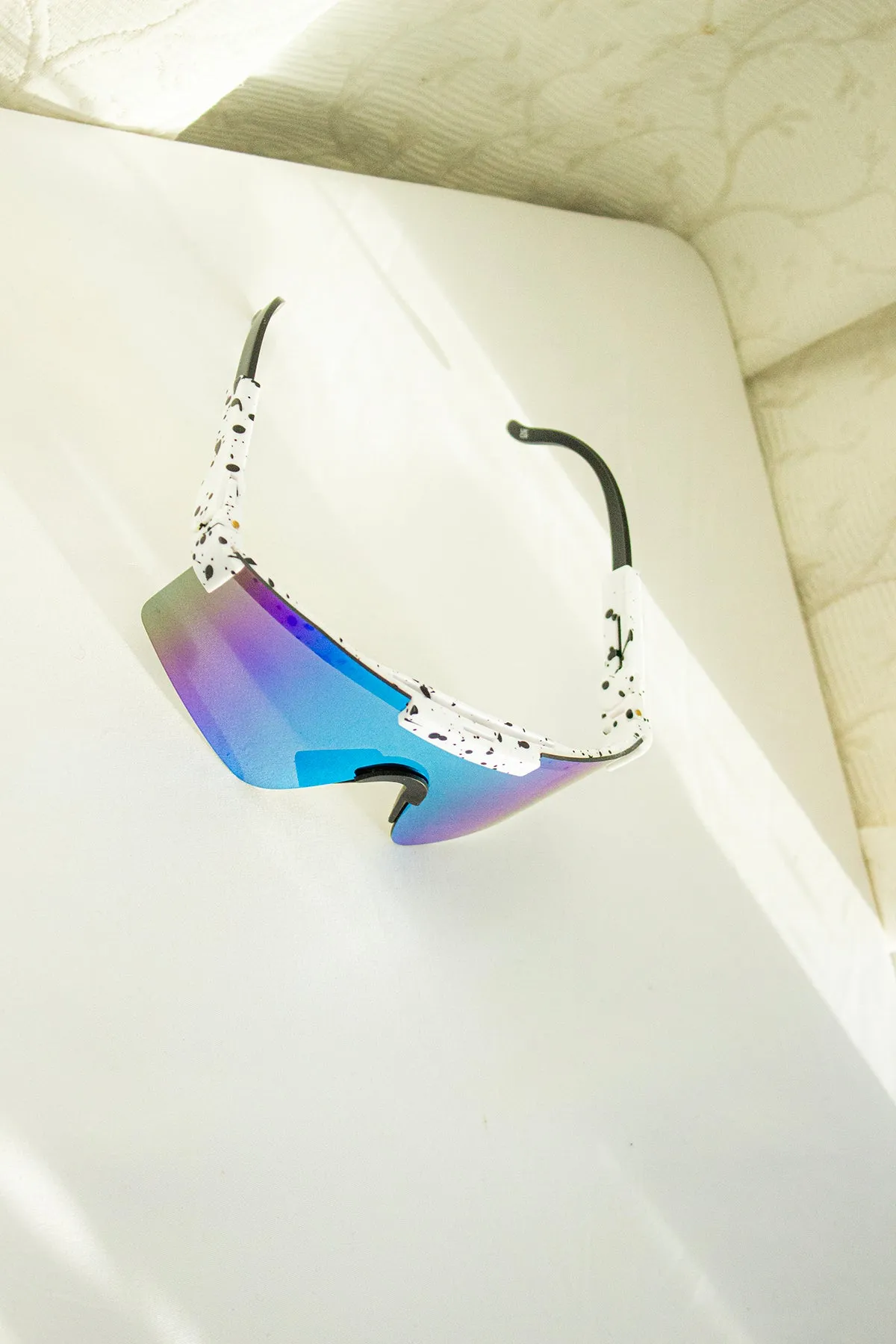 Mirrored Oversize Ski Style Visor Sunglasses