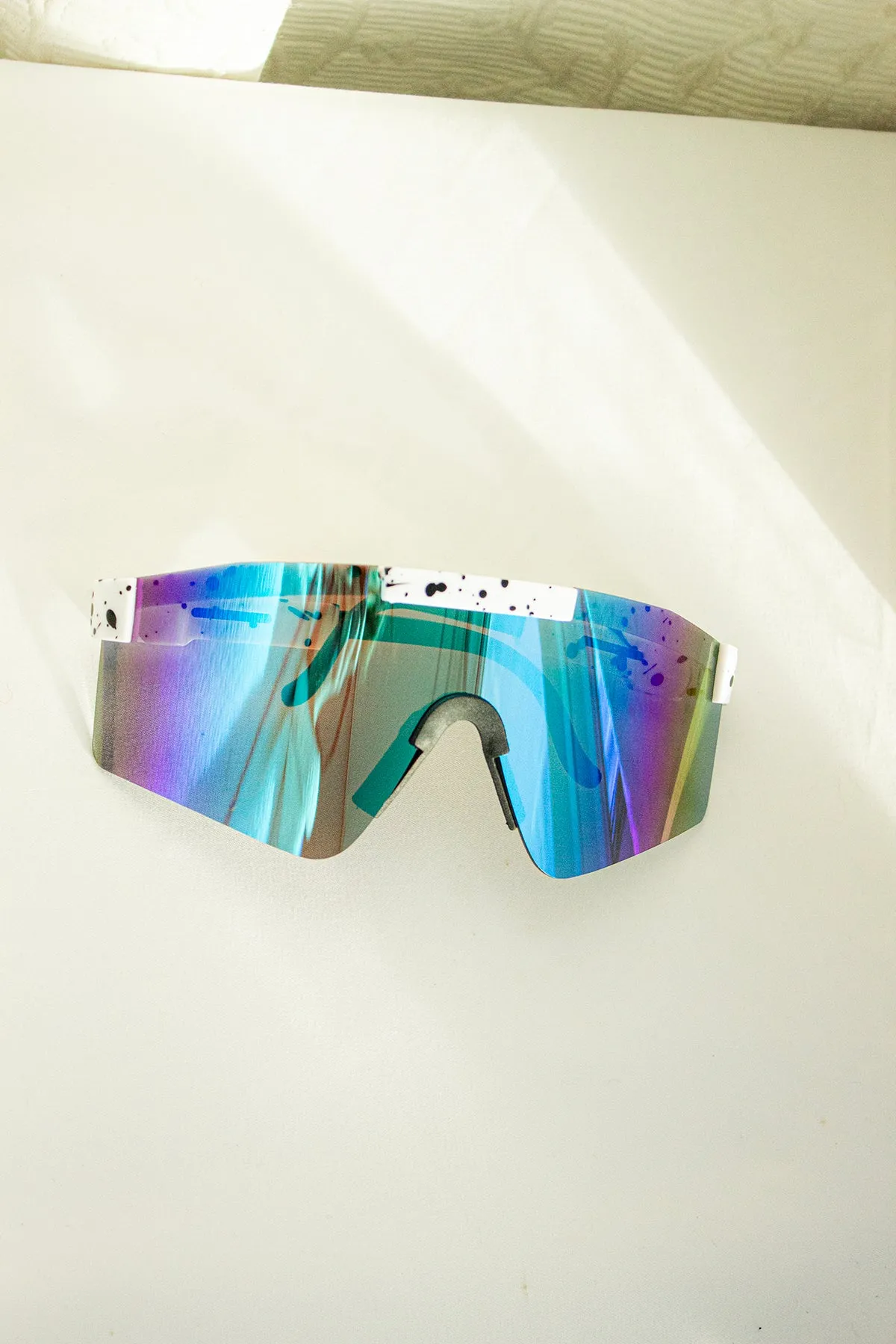 Mirrored Oversize Ski Style Visor Sunglasses