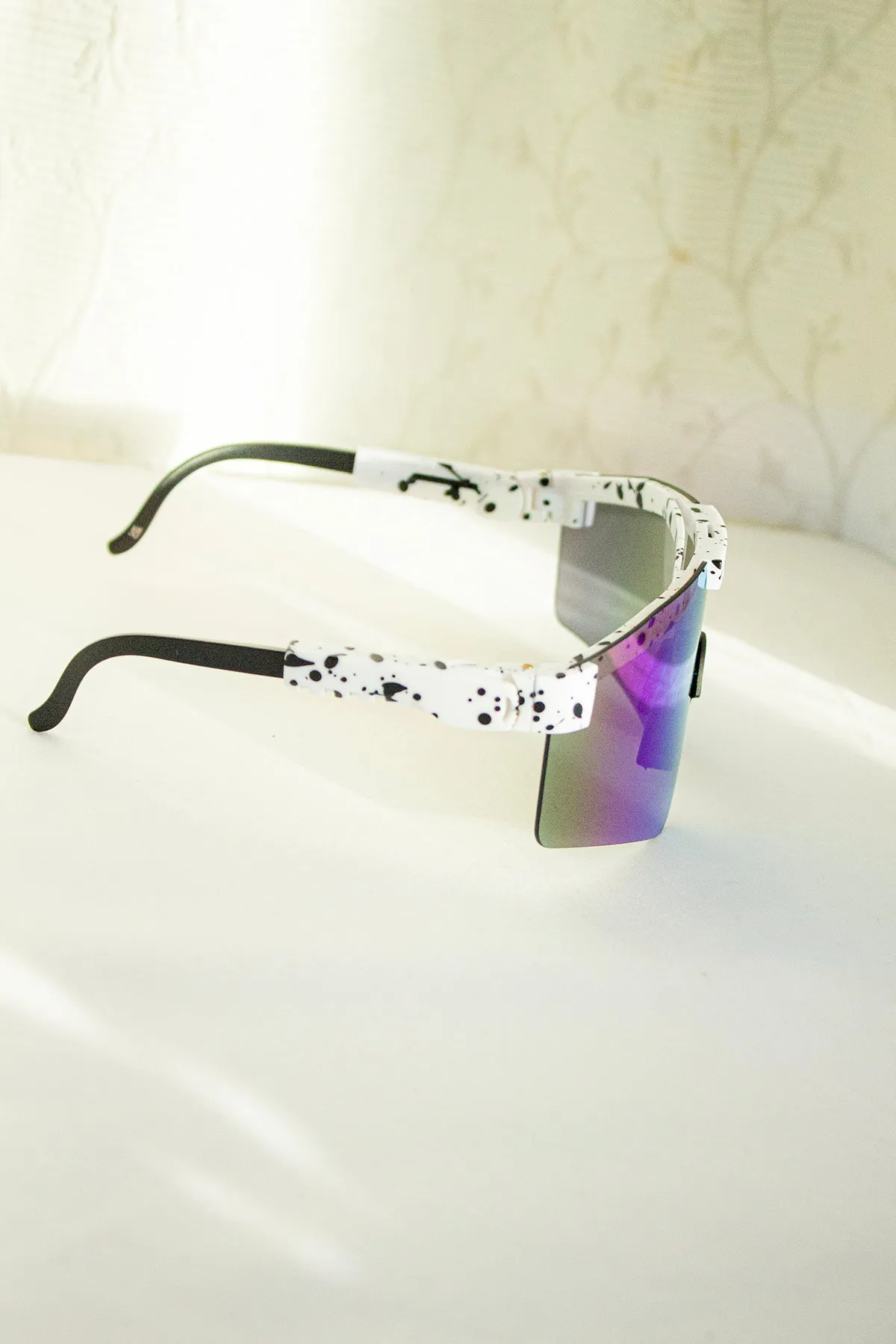 Mirrored Oversize Ski Style Visor Sunglasses