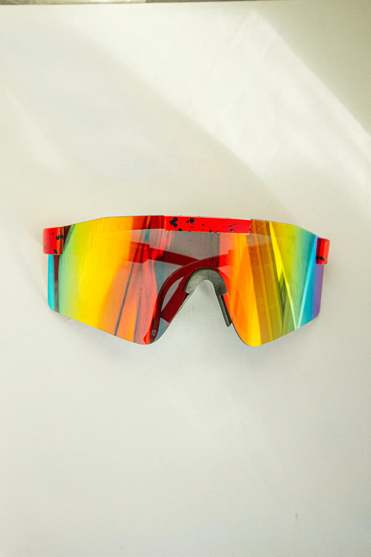 Mirrored Oversize Ski Style Visor Sunglasses