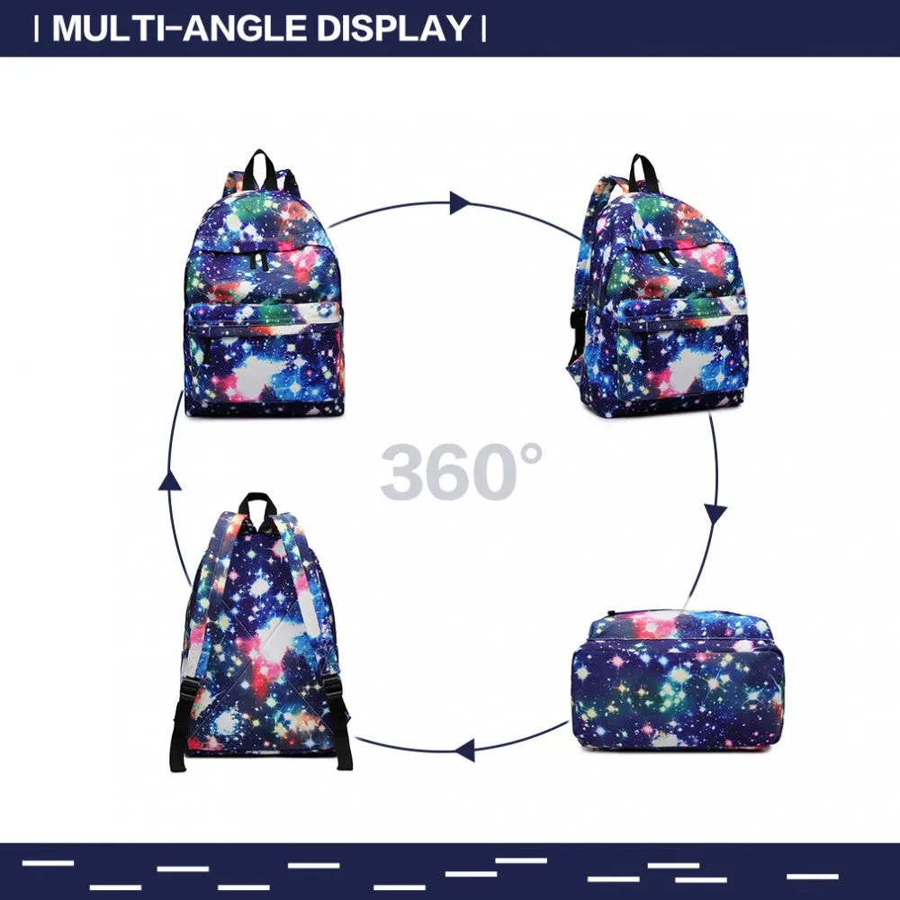 Miss Lulu Large Backpack Universe - Navy