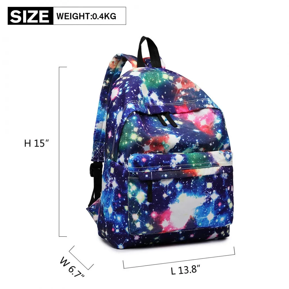 Miss Lulu Large Backpack Universe - Navy