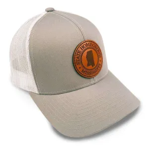Mississippi Pride Leather Patch Trucker Hat
