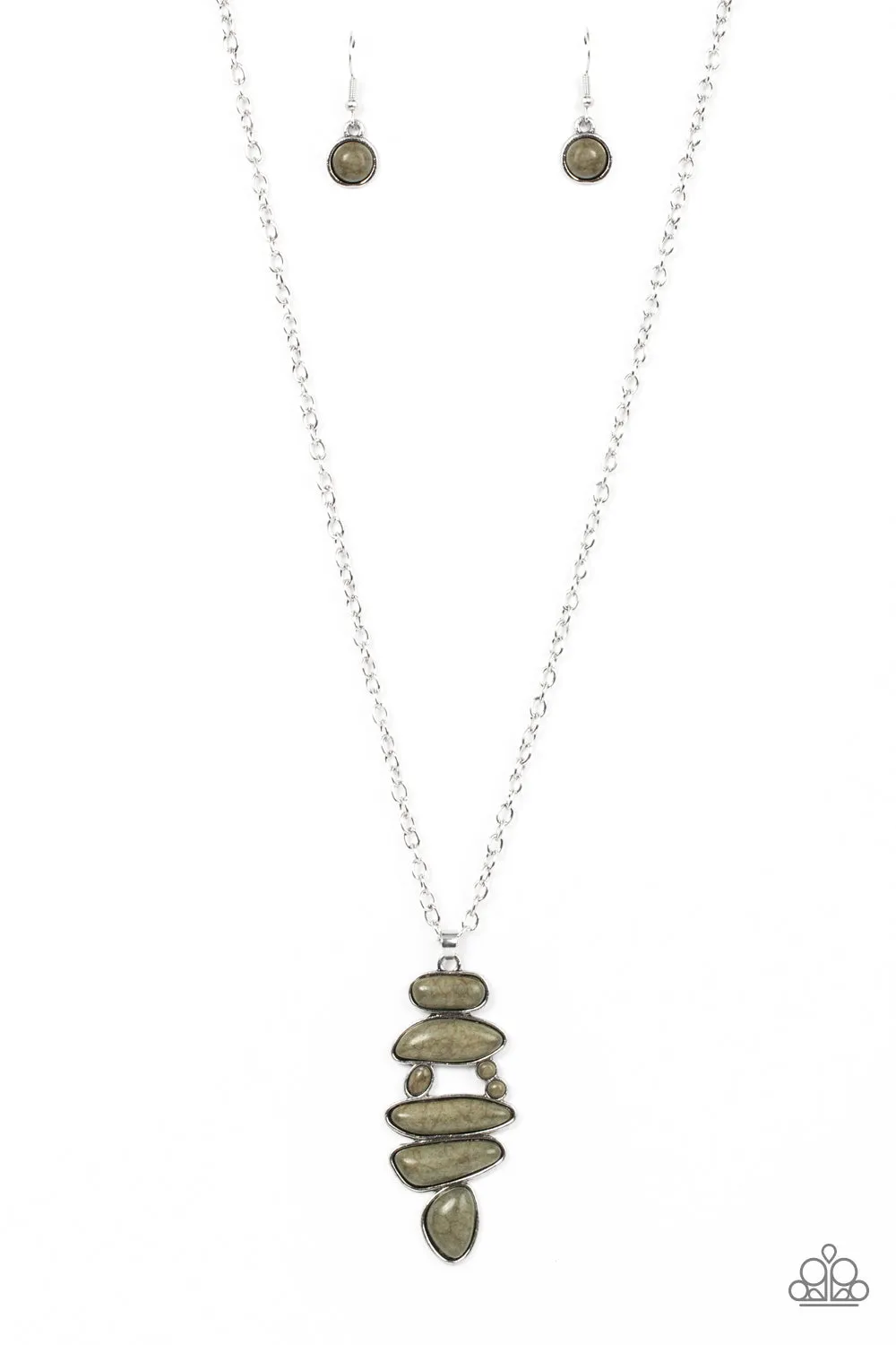 Mojave Mountaineer - Green Necklace - Paparazzi Accessories