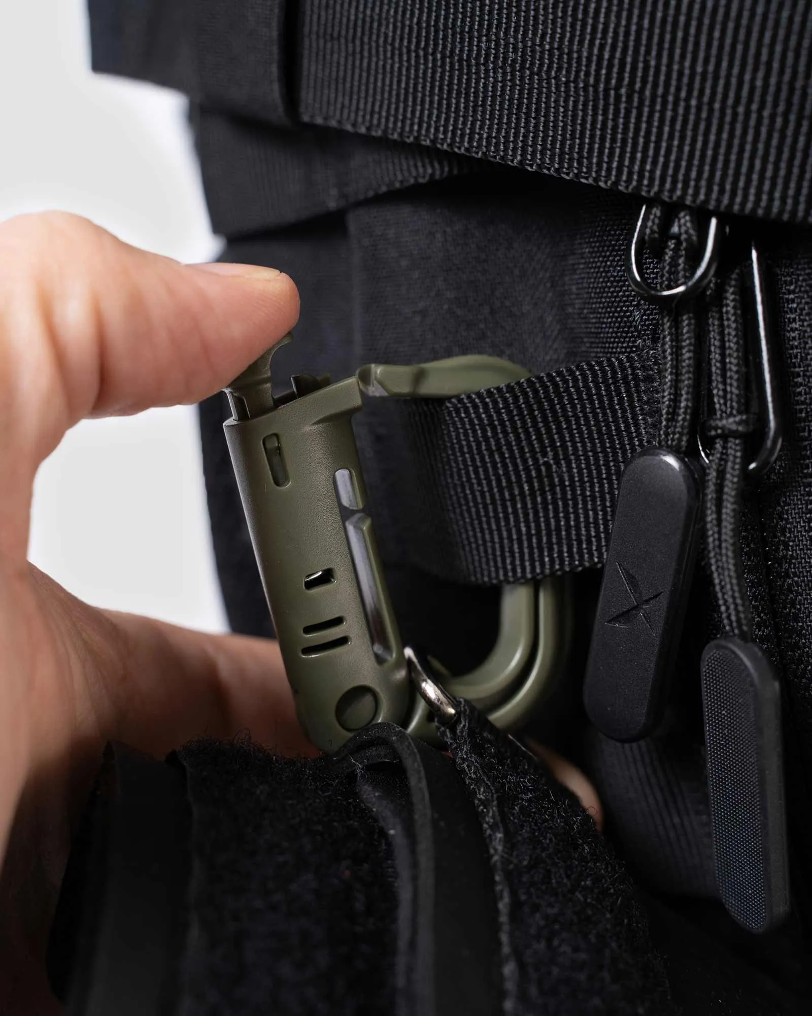Molle D-Ring Attachment - Green - 2-Pack