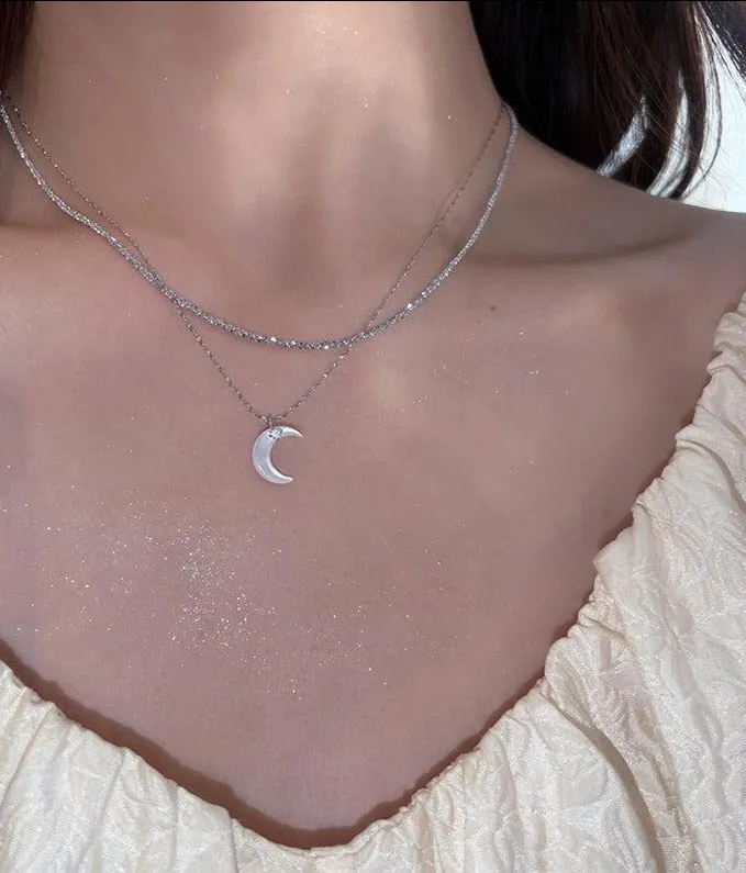 Moon Pendant Necklace