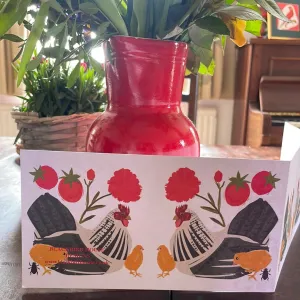 MOTHER HEN CONCERTINA CARD