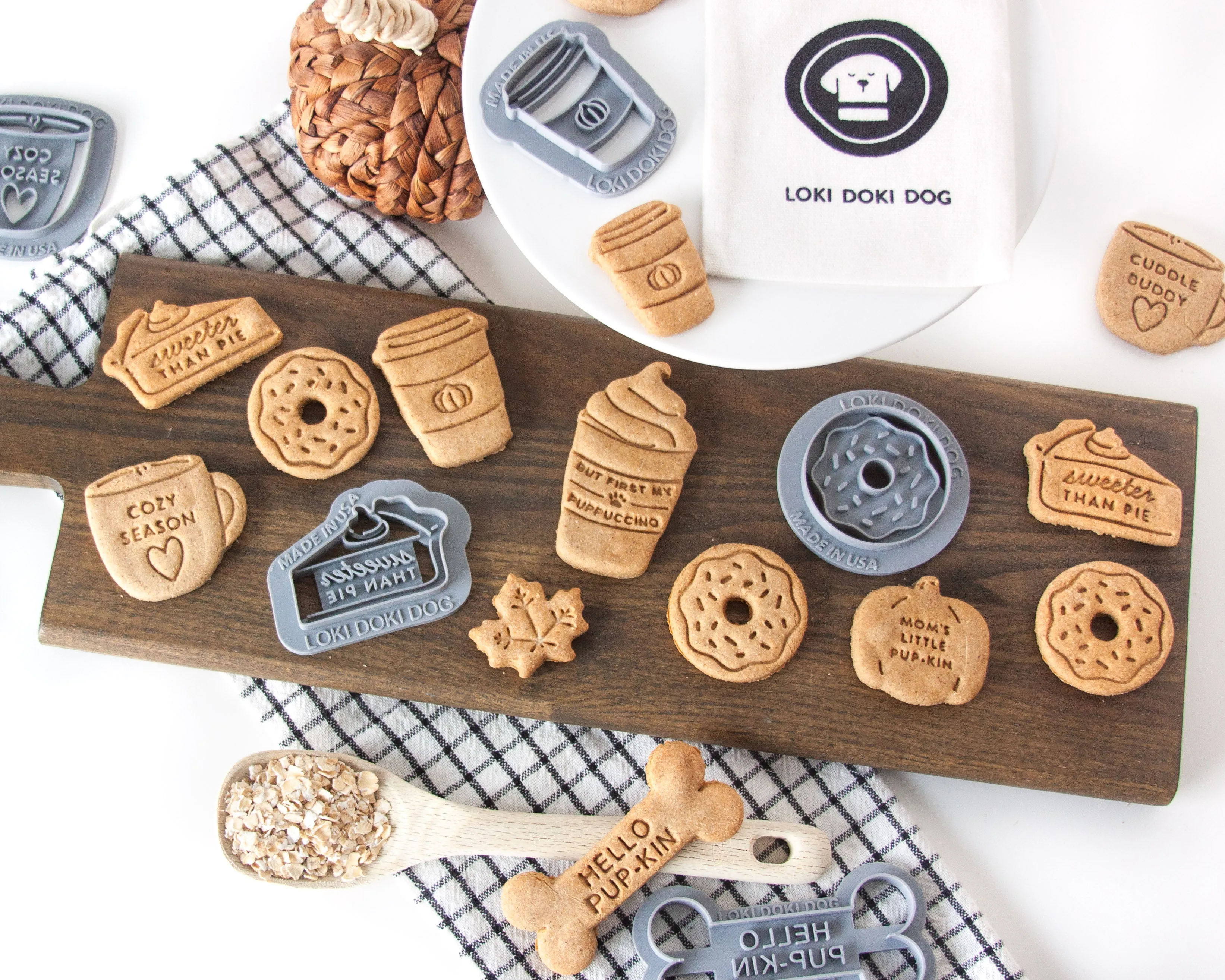 Mug   Donut Shape Dog Biscuit Cookie Cutters (BUNDLE of 2)