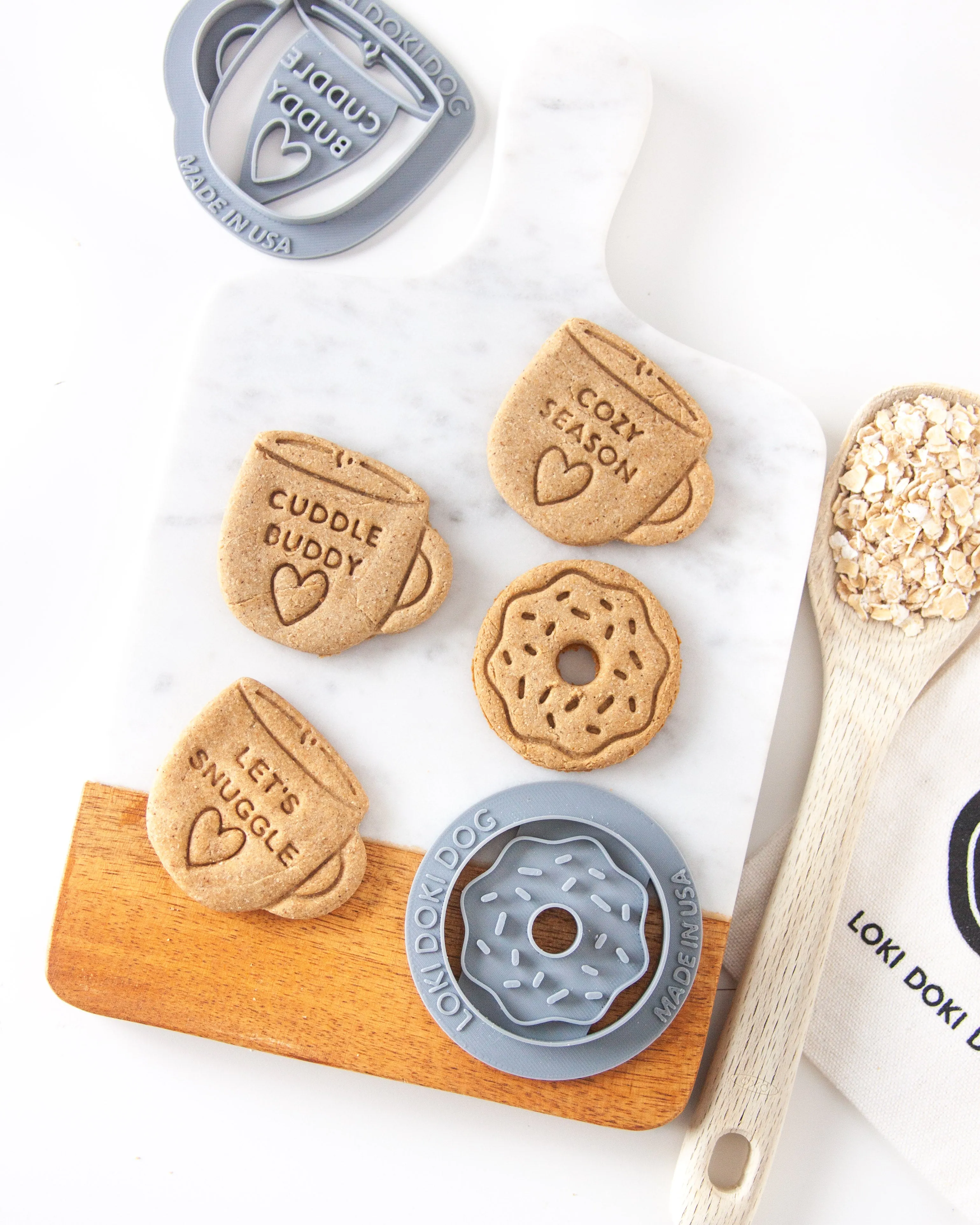 Mug   Donut Shape Dog Biscuit Cookie Cutters (BUNDLE of 2)