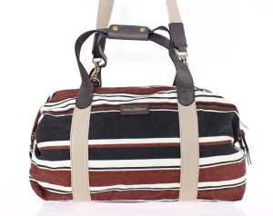 Multicolor striped travel bag