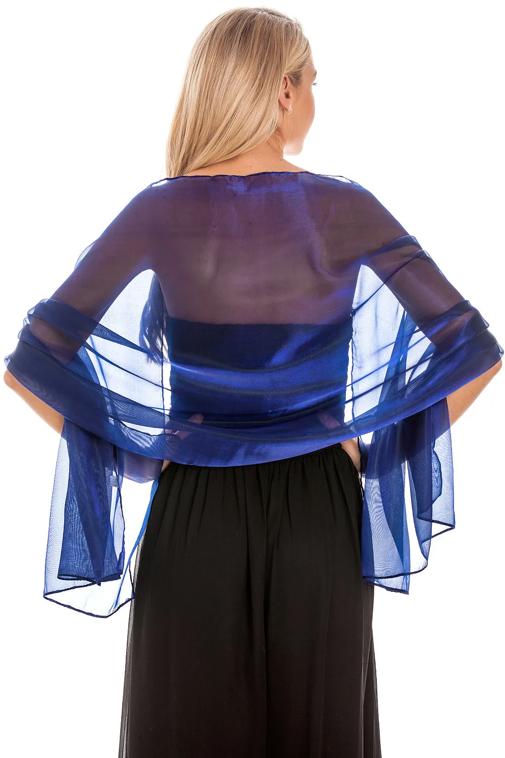 Navy Silky Wedding Shawl