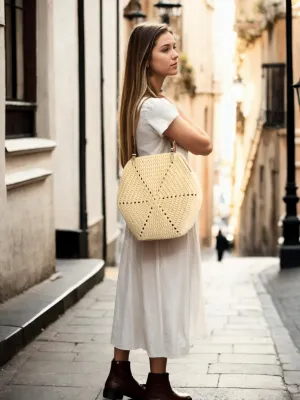 Neutral Textured Tote Bag
