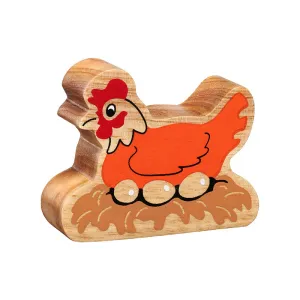 NEW Natural Natural orange hen on a nest