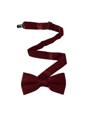 NZ Bridal Burgundy Satin Bow Tie Men Wedding Accessories