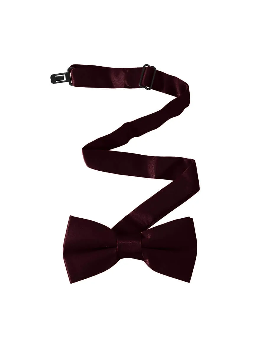 NZ Bridal Cabernet Satin Bow Tie Men Wedding Accessories