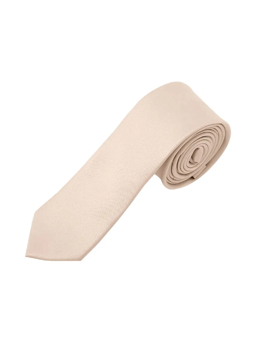 NZ Bridal Champagne Satin Skinny Tie Men's Wedding Accessories