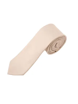 NZ Bridal Champagne Satin Skinny Tie Men's Wedding Accessories