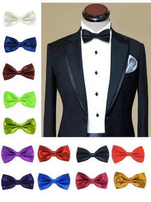 NZ Bridal Special Color Satin Bow Tie Men Wedding Accessories