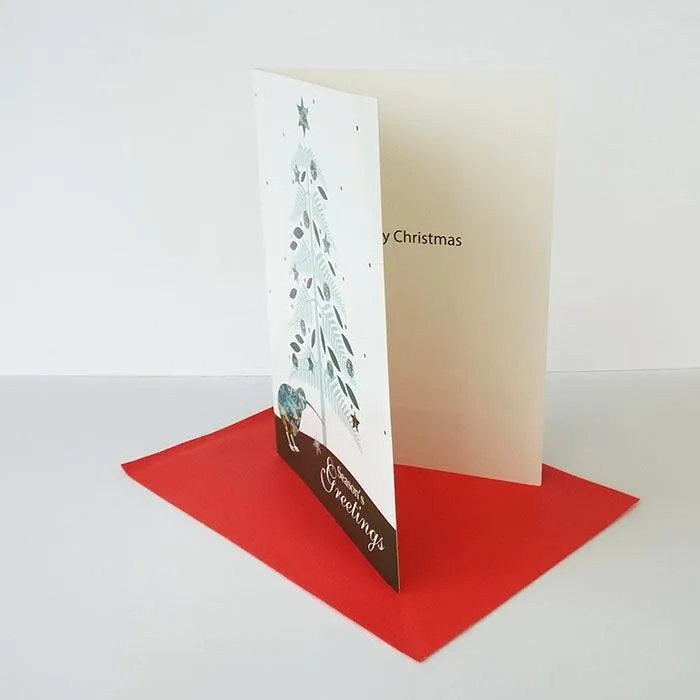 NZ Paua Kiwi Christmas Card