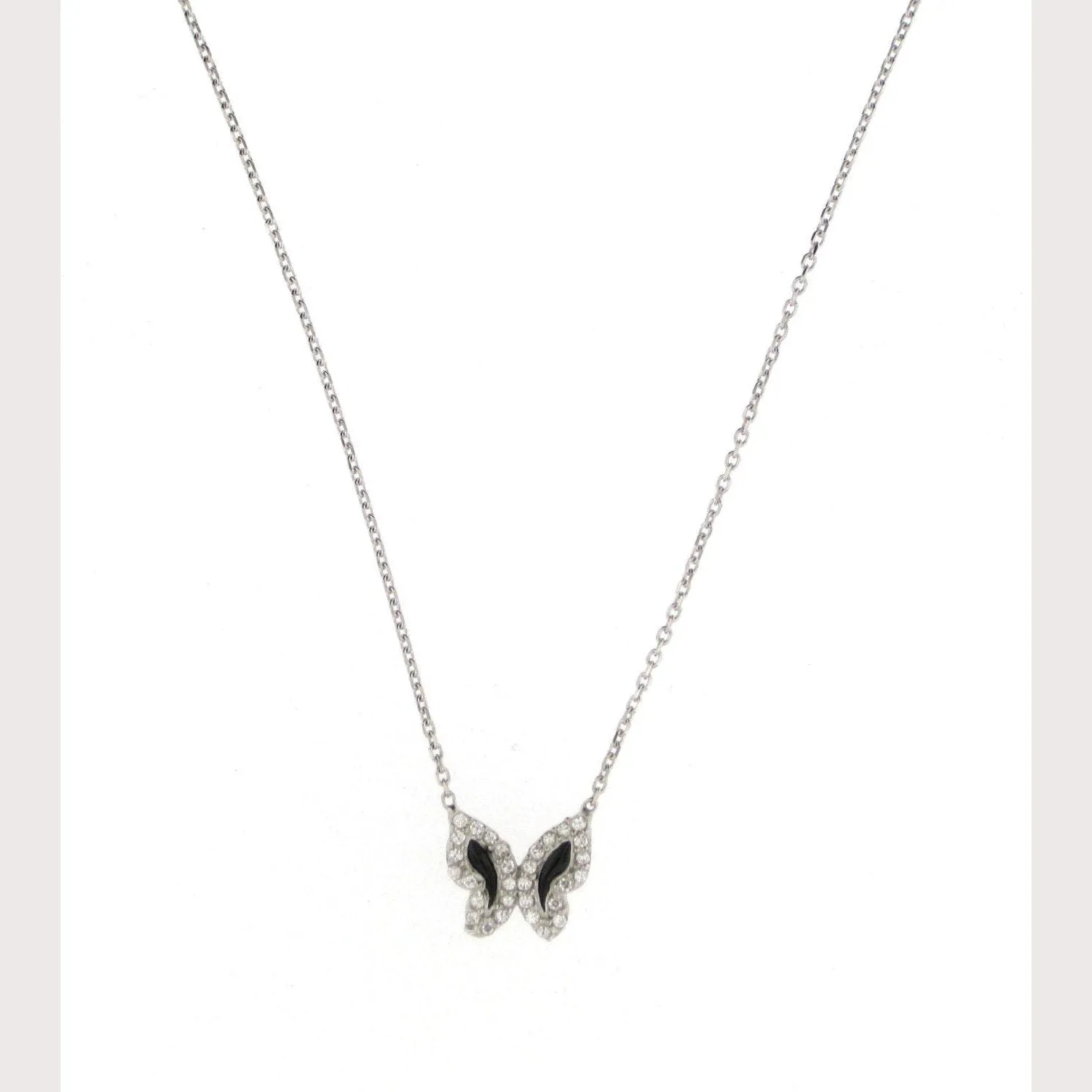 Onyx Butterfly Necklace