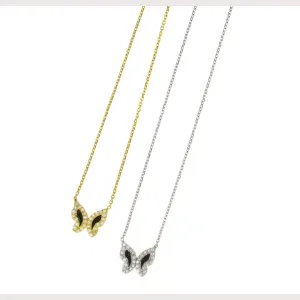 Onyx Butterfly Necklace
