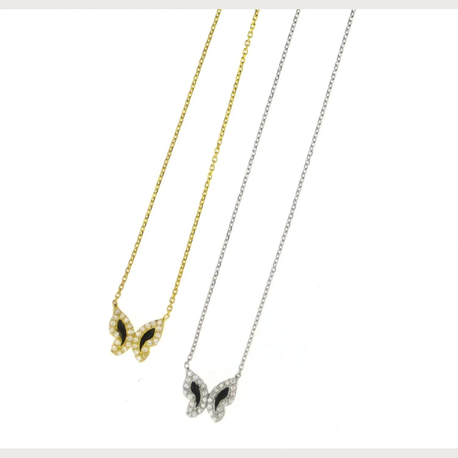 Onyx Butterfly Necklace