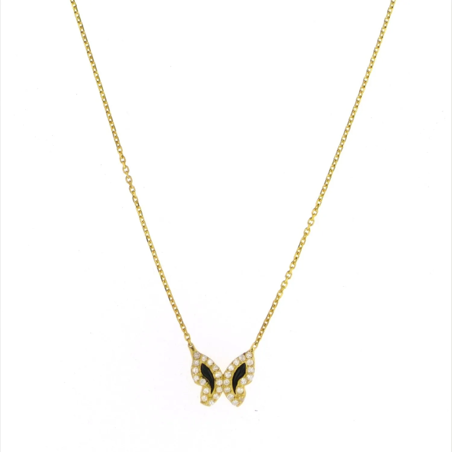 Onyx Butterfly Necklace