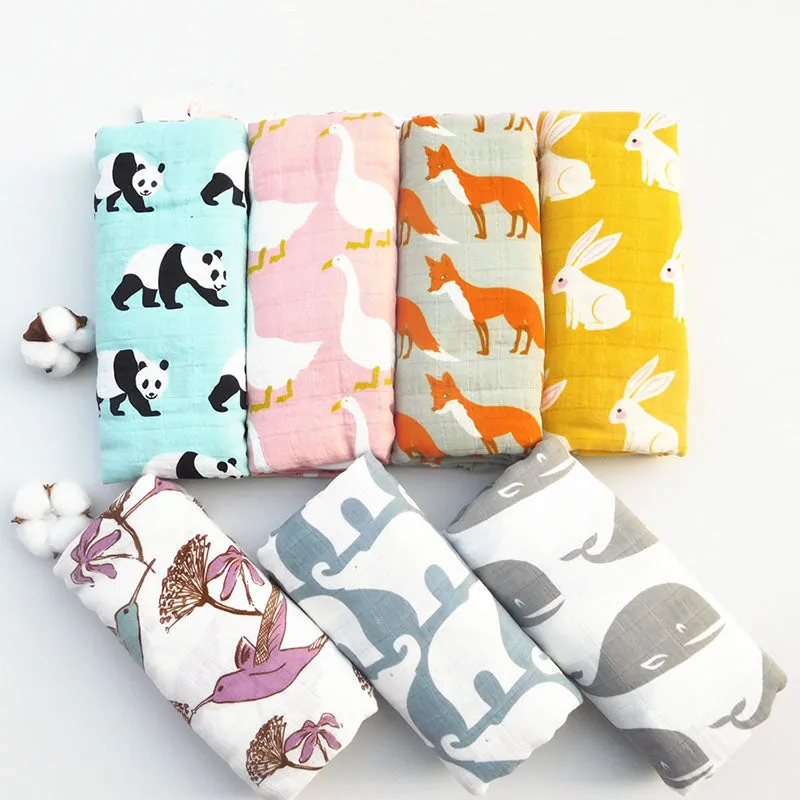 Organic Extra Large Panda Cotton Muslin