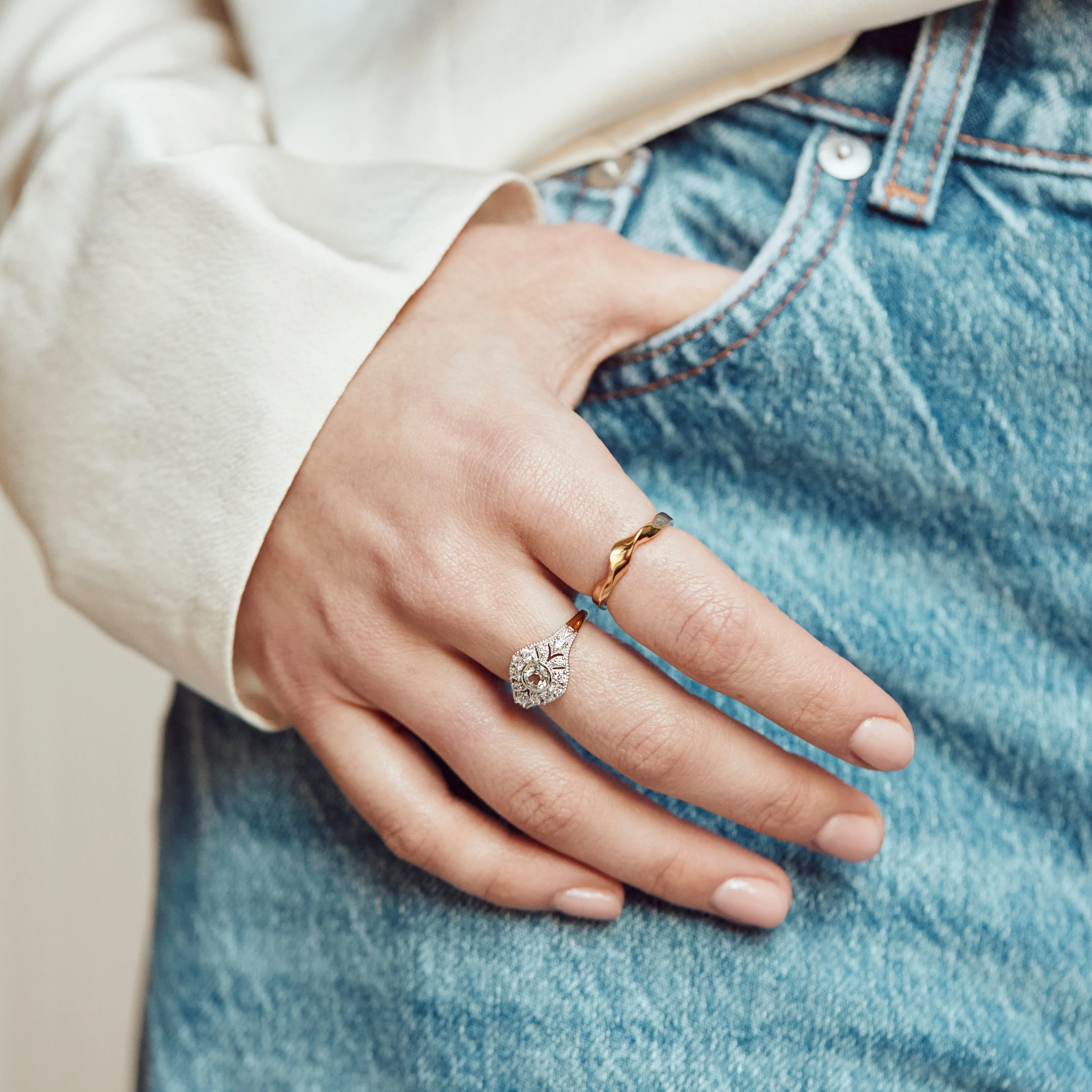 Orla Green Amethyst Vintage Ring