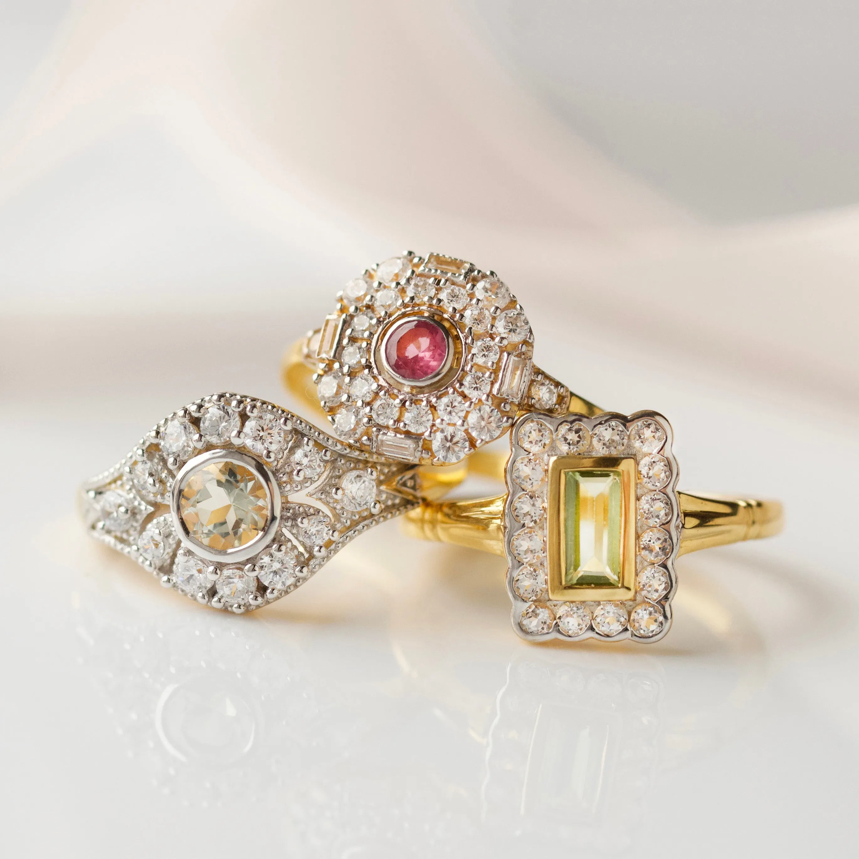 Orla Green Amethyst Vintage Ring