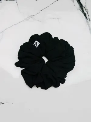 Oversized Chiffon Scrunchie Black