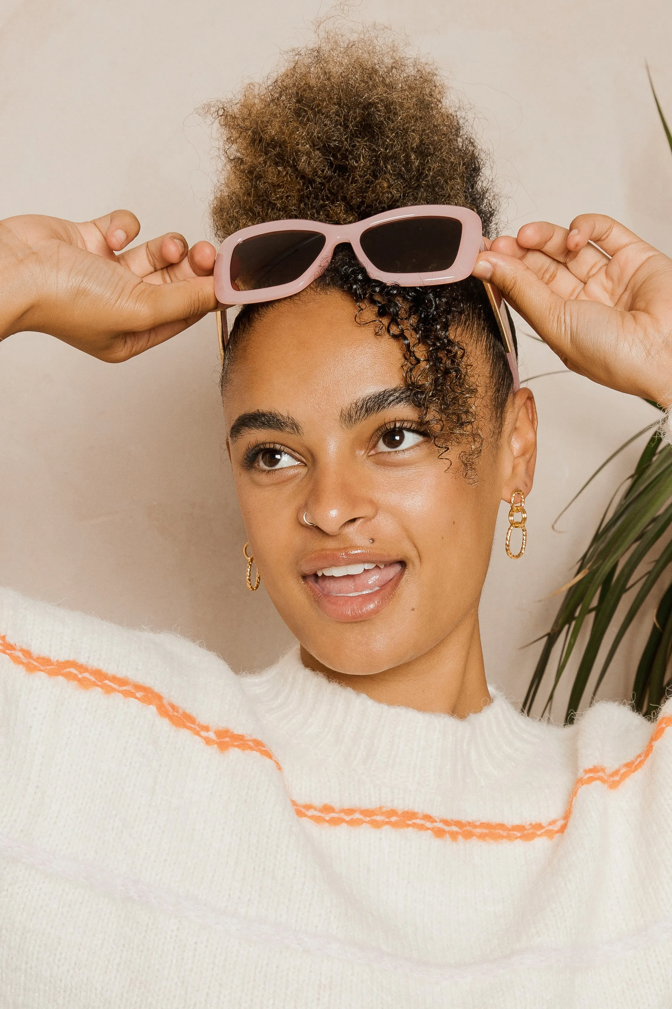 Oversized Chunky Cat Eye Angular Sunglasses
