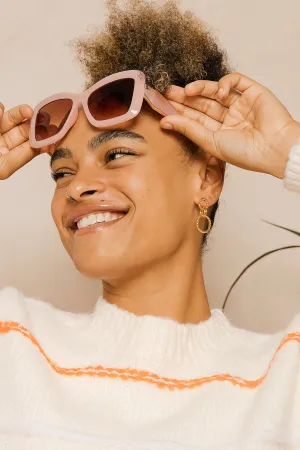 Oversized Chunky Cat Eye Angular Sunglasses
