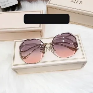 Oversized Gradient Sunglasses/Oval Octagonal Sunglasses