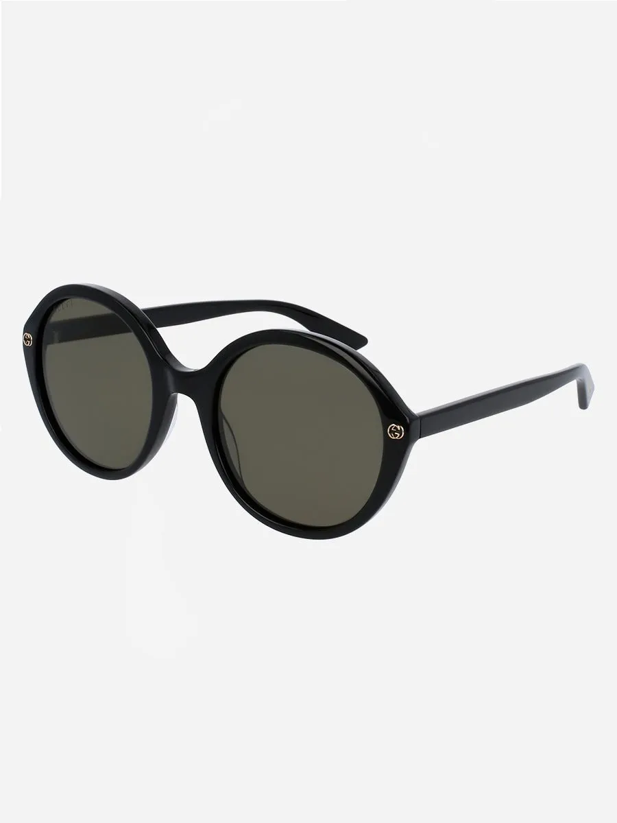 oversized oval sunglasses - black