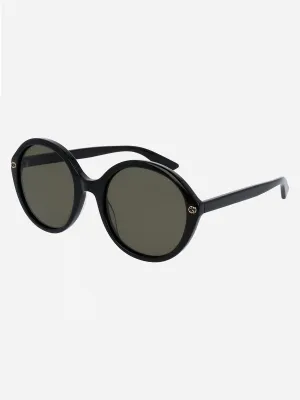 oversized oval sunglasses - black