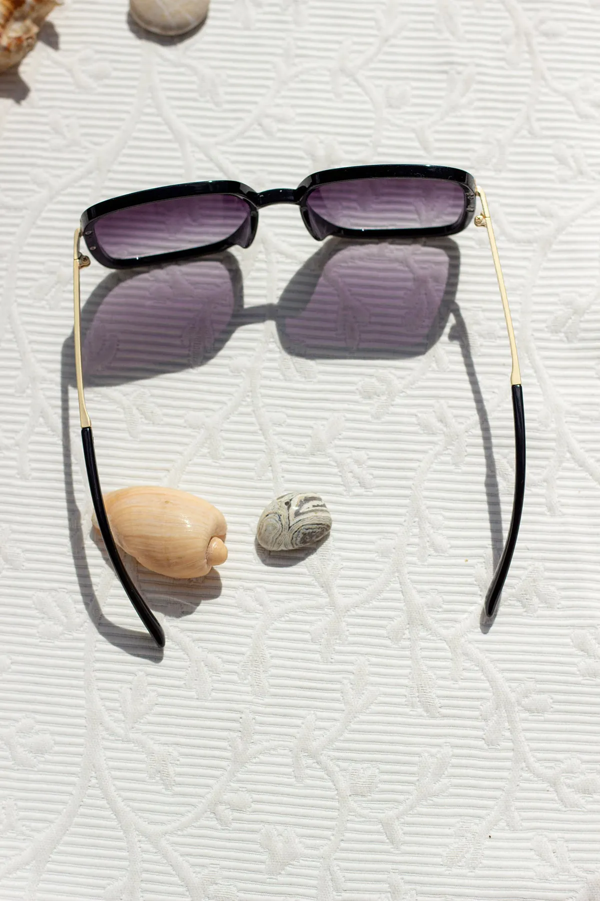 Oversized Rounded Square Screw Detail Sunglasses