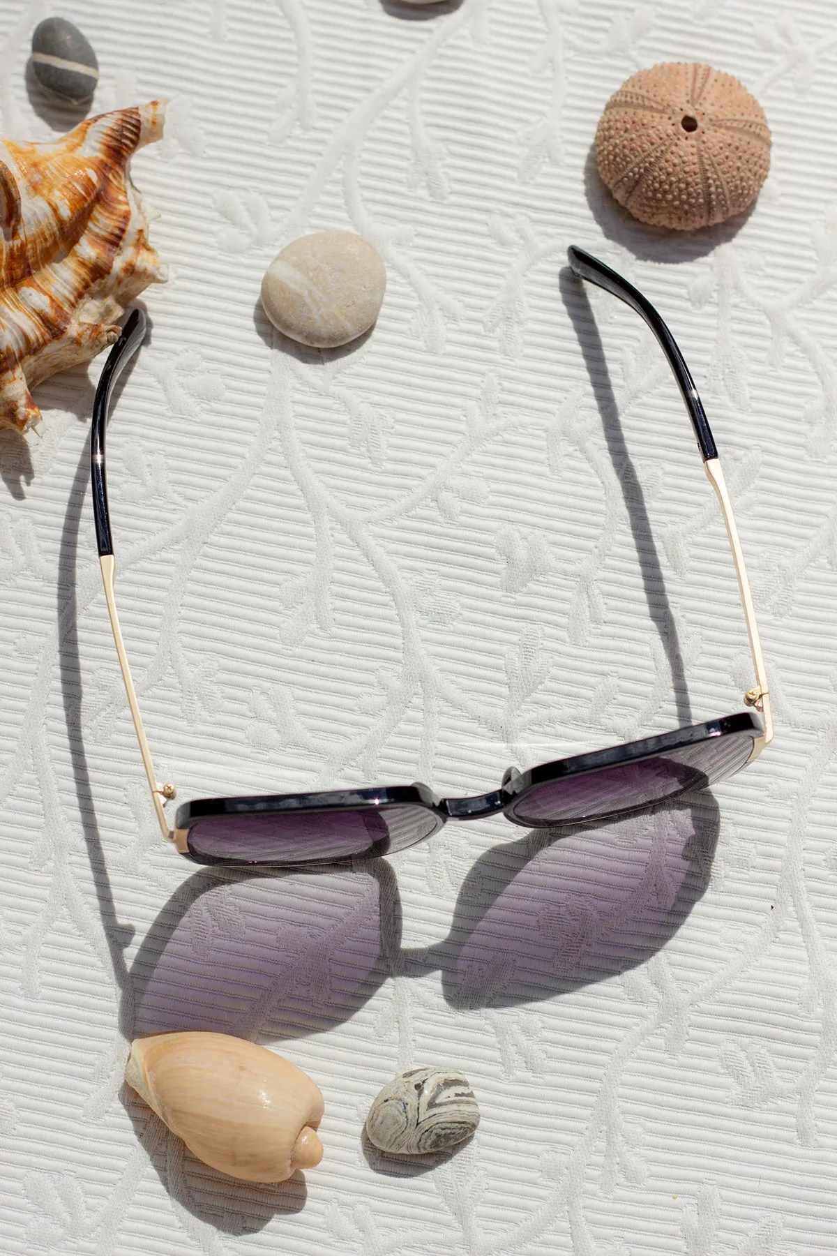 Oversized Rounded Square Screw Detail Sunglasses
