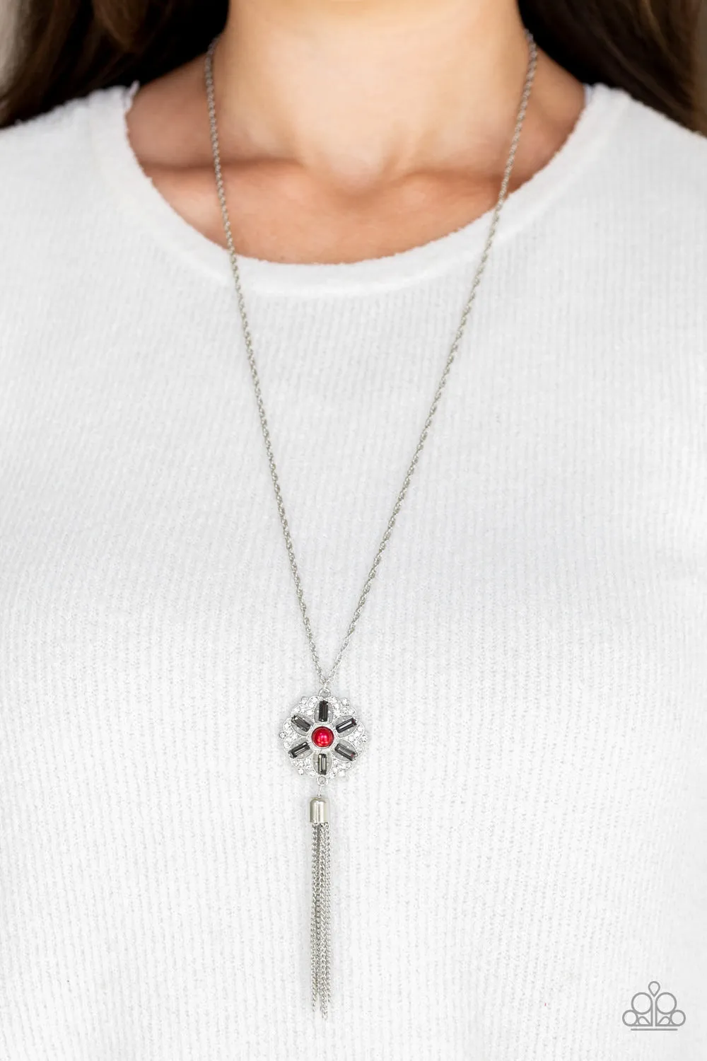 Paparazzi Accessories - Fine Florals - Red Necklace