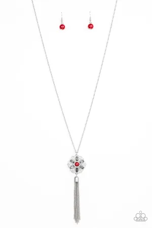 Paparazzi Accessories - Fine Florals - Red Necklace