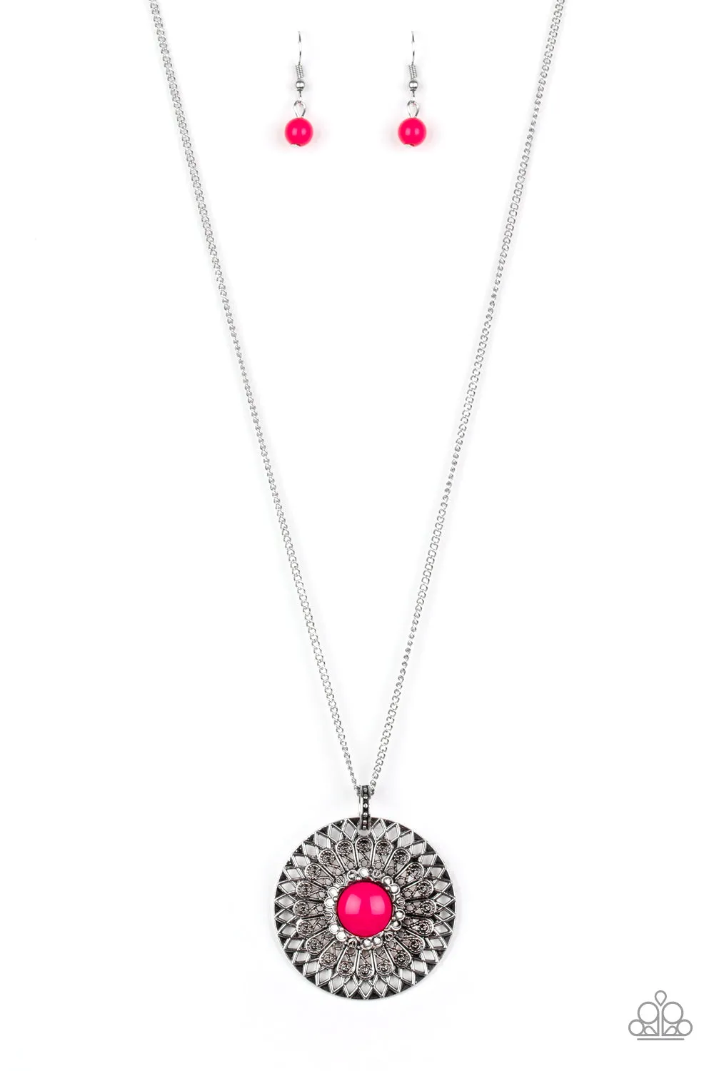 Paparazzi Accessories - So Solar - Pink Necklace