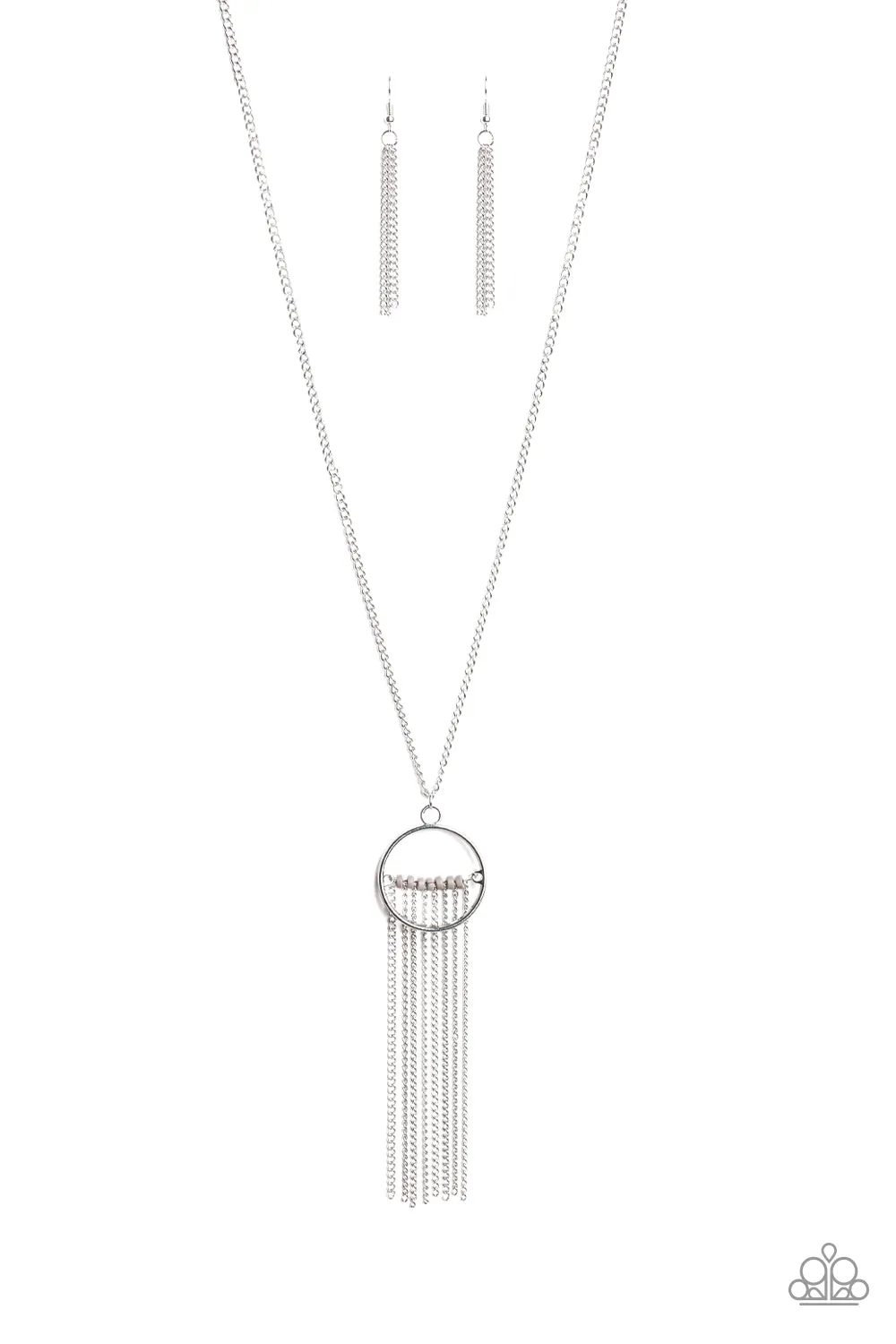 Paparazzi Accessories - Terra Tassel - Silver Necklace