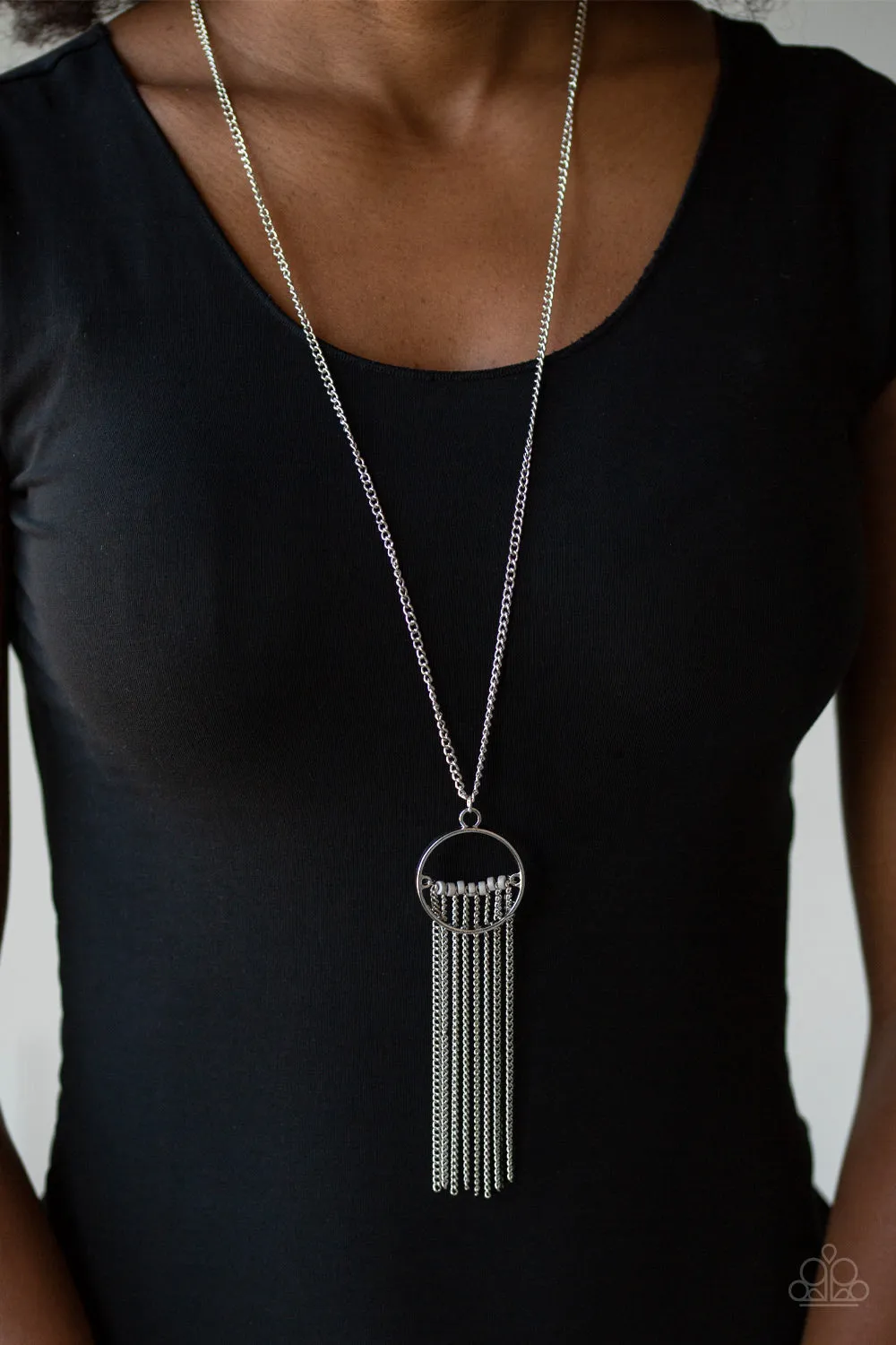 Paparazzi Accessories - Terra Tassel - Silver Necklace