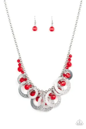 Paparazzi Accessories - Turn It Up - Red Necklace