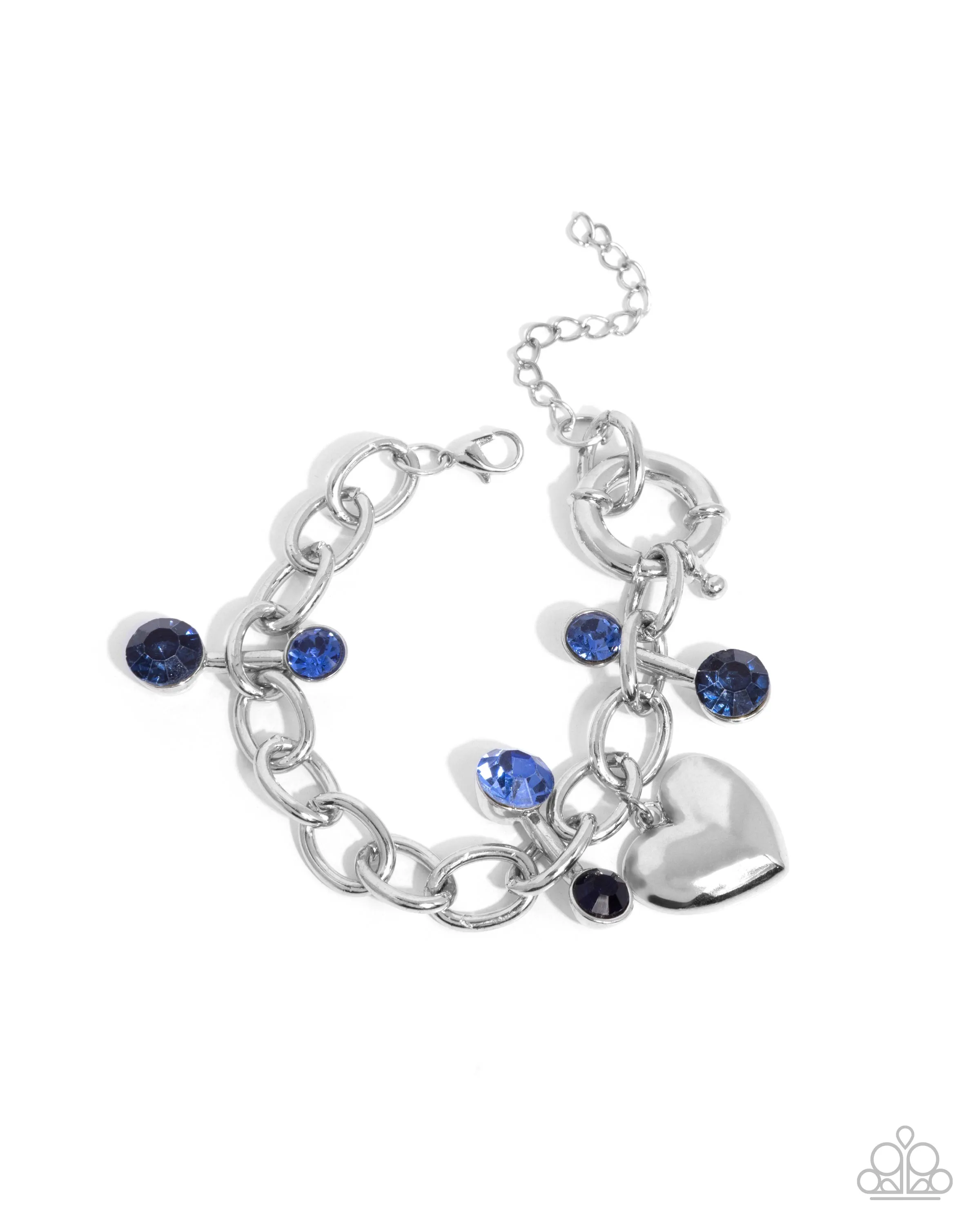 Paparazzi Seesaw Statement - Blue Necklace & Paparazzi Seesaw Shimmer - Blue Bracelet Set