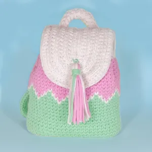 Pastel Waves Tassel Backpack