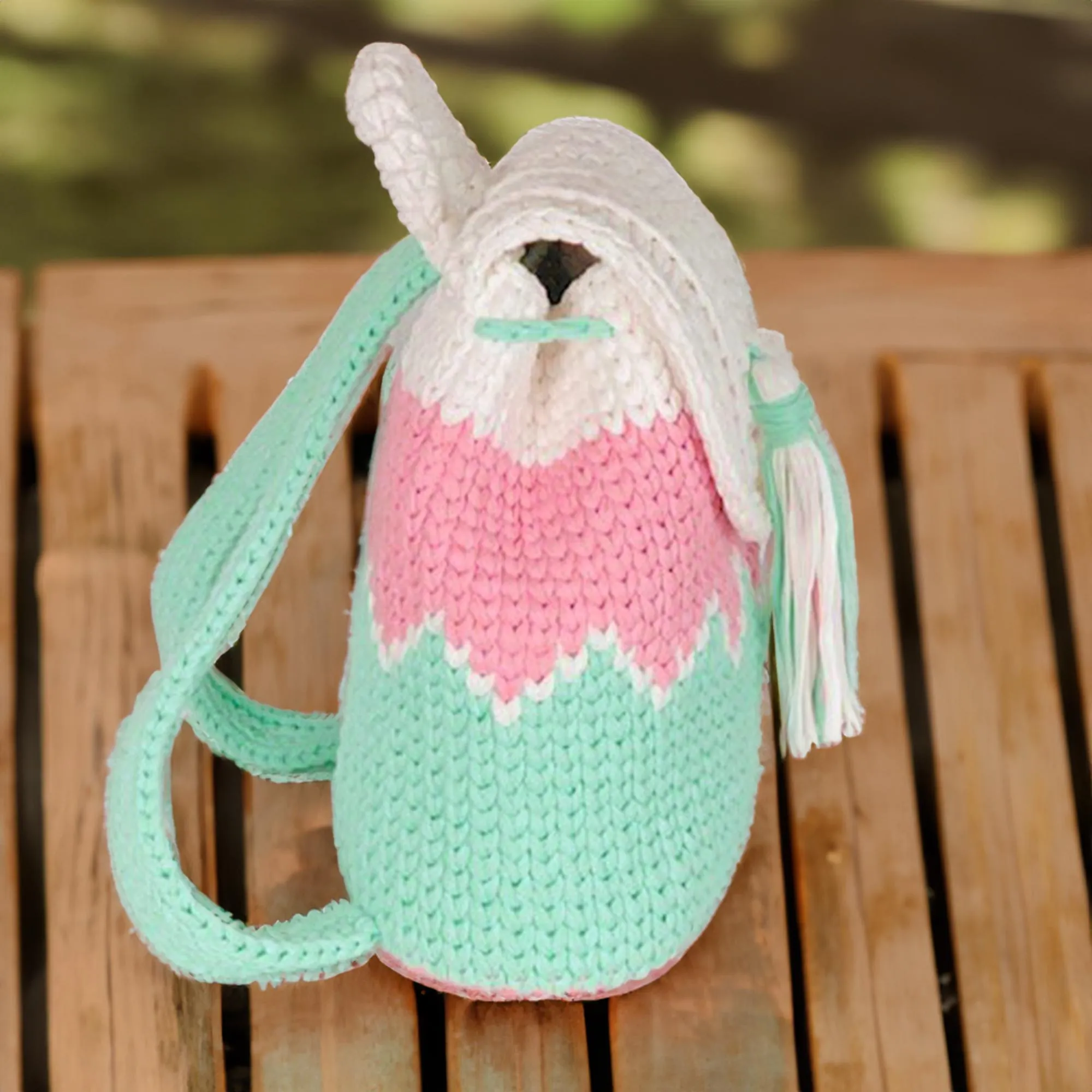 Pastel Waves Tassel Backpack