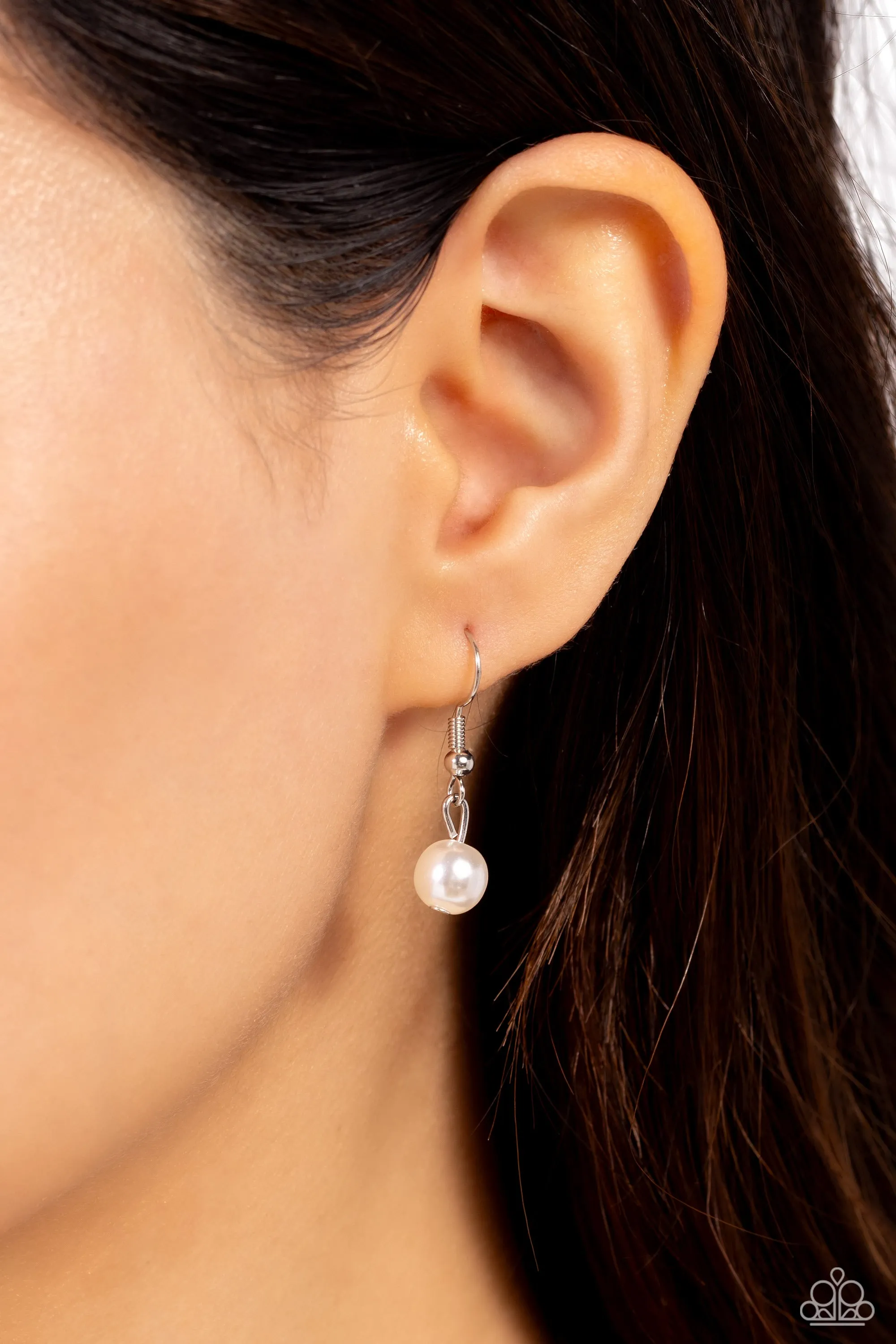 Perennial Pinnacle - White Necklace - Paparazzi Accessories
